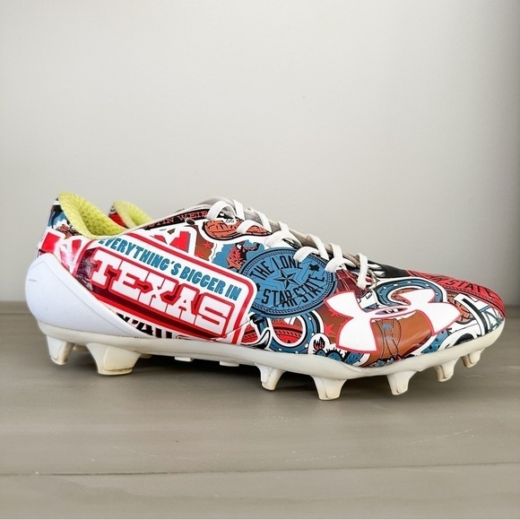 Under Armour Football Cleats Spotlight Limited Edition TEXAS sz 8 - Picture 2 of 9